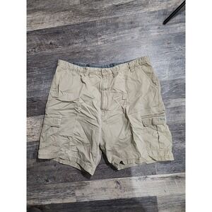 Wrangler Authentics Mens Cargo Shorts Khaki Size 44 x 9 Cotton Blend